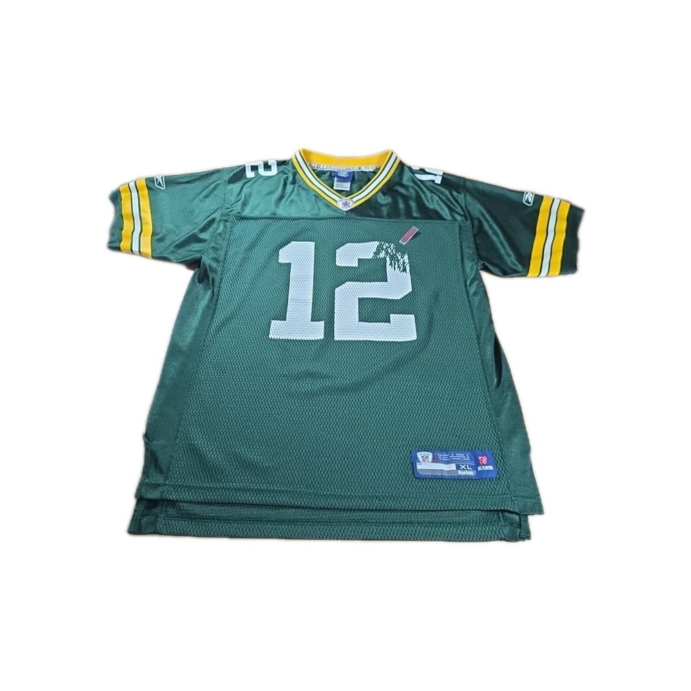 Reebok Aaron Rodgers Bay Packers NFL Football Jersey #12 Youth XL 18-20 Boys‎